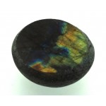 Part Polished Labradorite Gemstone Dragon Egg Half